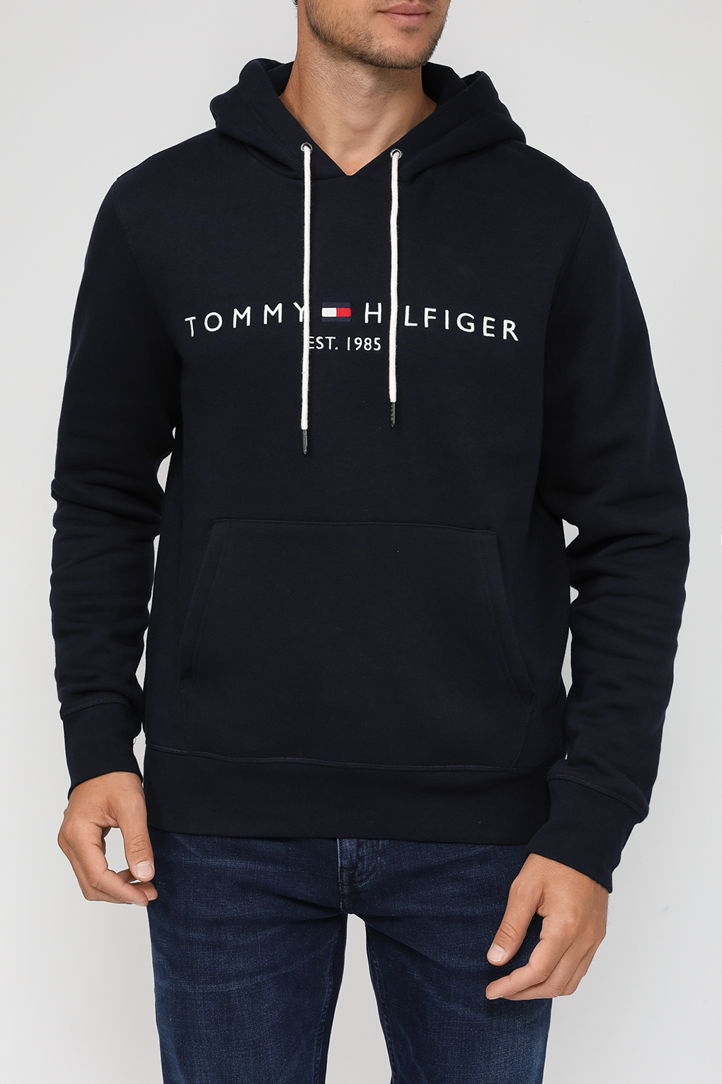 

Худи мужское Tommy Hilfiger MW0MW10752 синее L, Синий, MW0MW10752