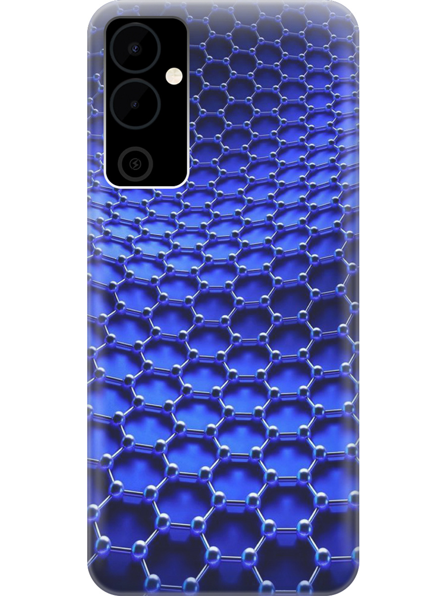 

Силиконовый чехол на Tecno Pova Neo 2 "Молекулярная цепь", Синий;черный, 20001476