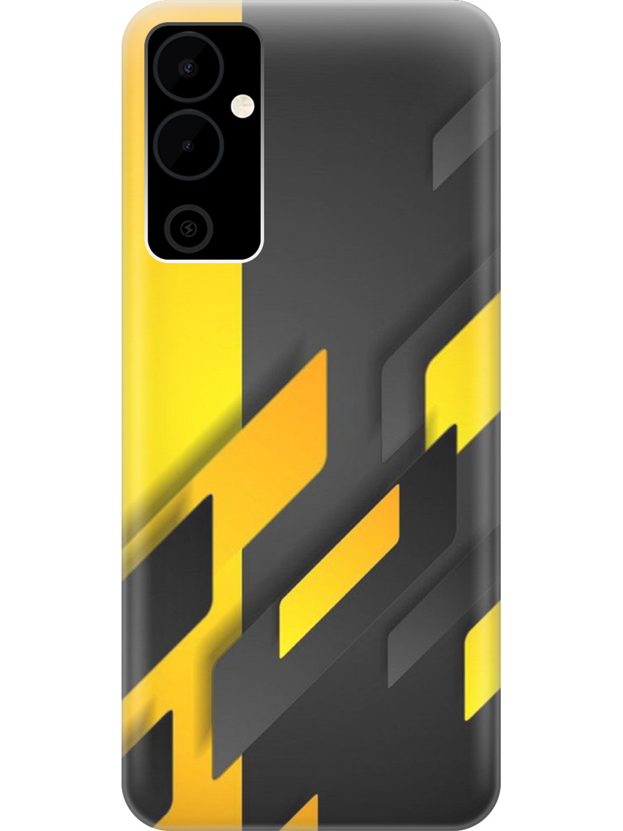

Силиконовый чехол на Tecno Pova Neo 2 "Черно-желтая абстракция", Желтый;черный, 20001476