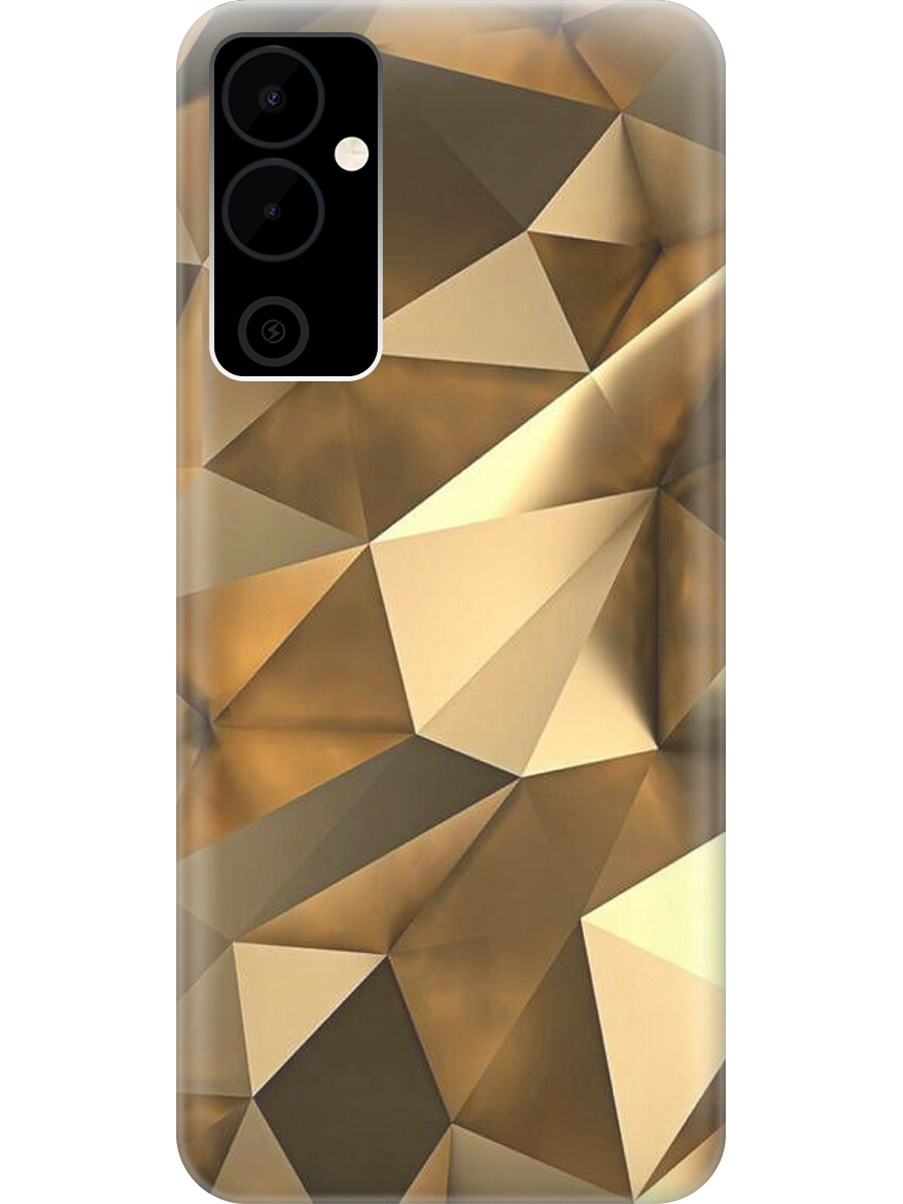 

Силиконовый чехол на Tecno Pova Neo 2 "Бронзовые грани", Коричневый, 20001476