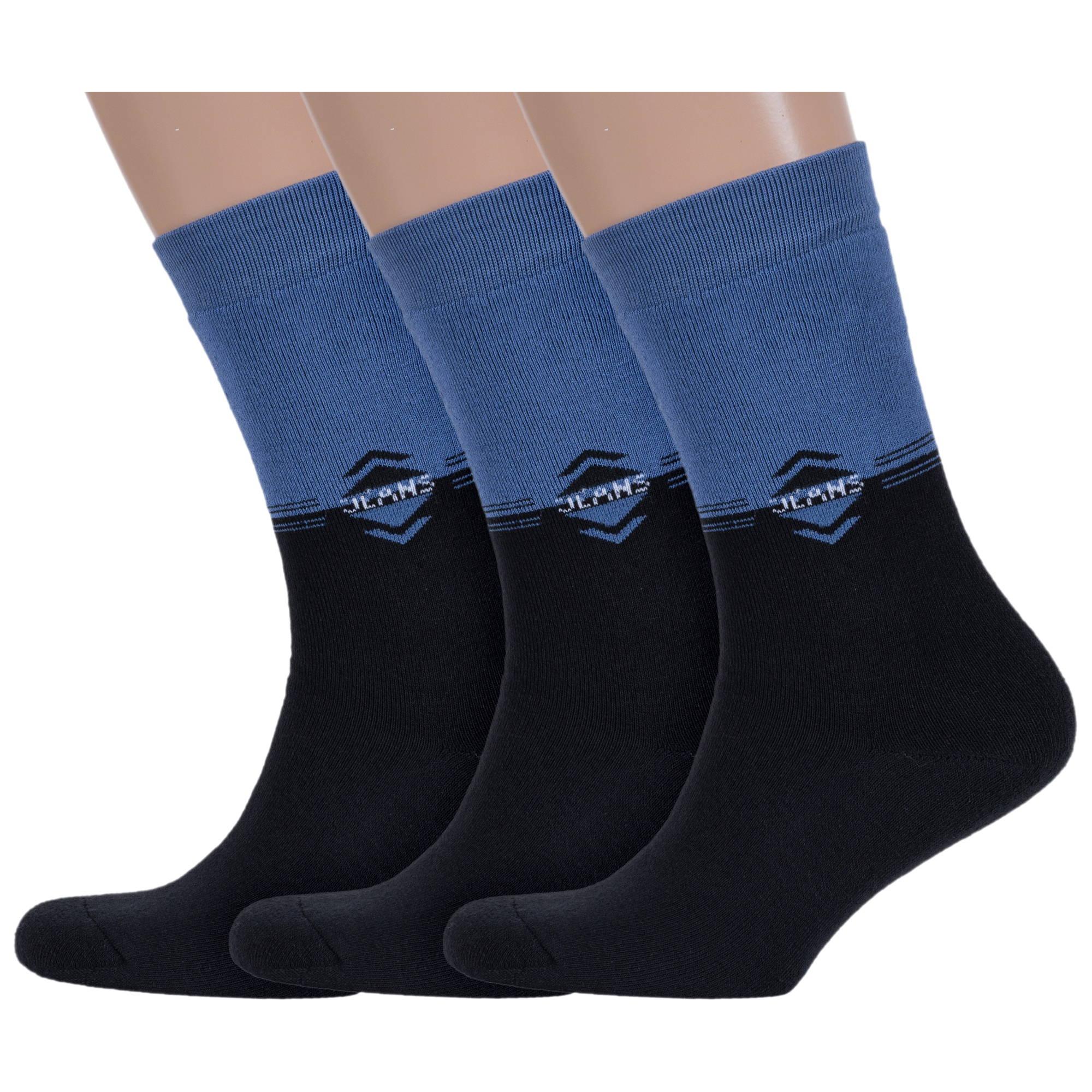 Комплект носков мужских Гамма 3-СММ разноцветных 25-27