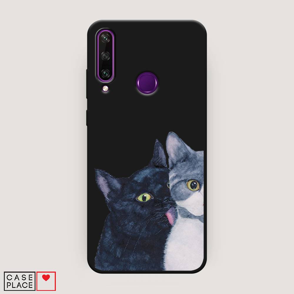 

Чехол Awog на Huawei Y6p "Кошачья любовь", Синий, 6103252-1