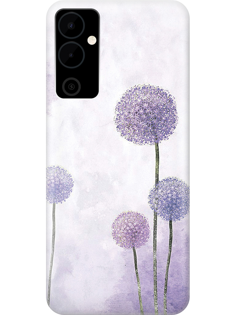 

Силиконовый чехол на Tecno Pova Neo 2 "Сиреневые одуванчики", Белый;серый;черный, 20001476