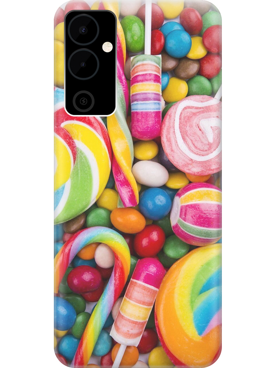 

Силиконовый чехол на Tecno Pova Neo 2 "Сладости", Желтый;розовый, 20001476