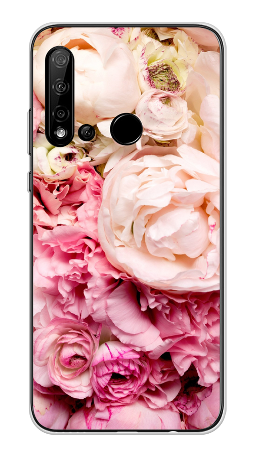 

Чехол Awog на Huawei Nova 5i "Пионы яркие", Розовый, 69850-8