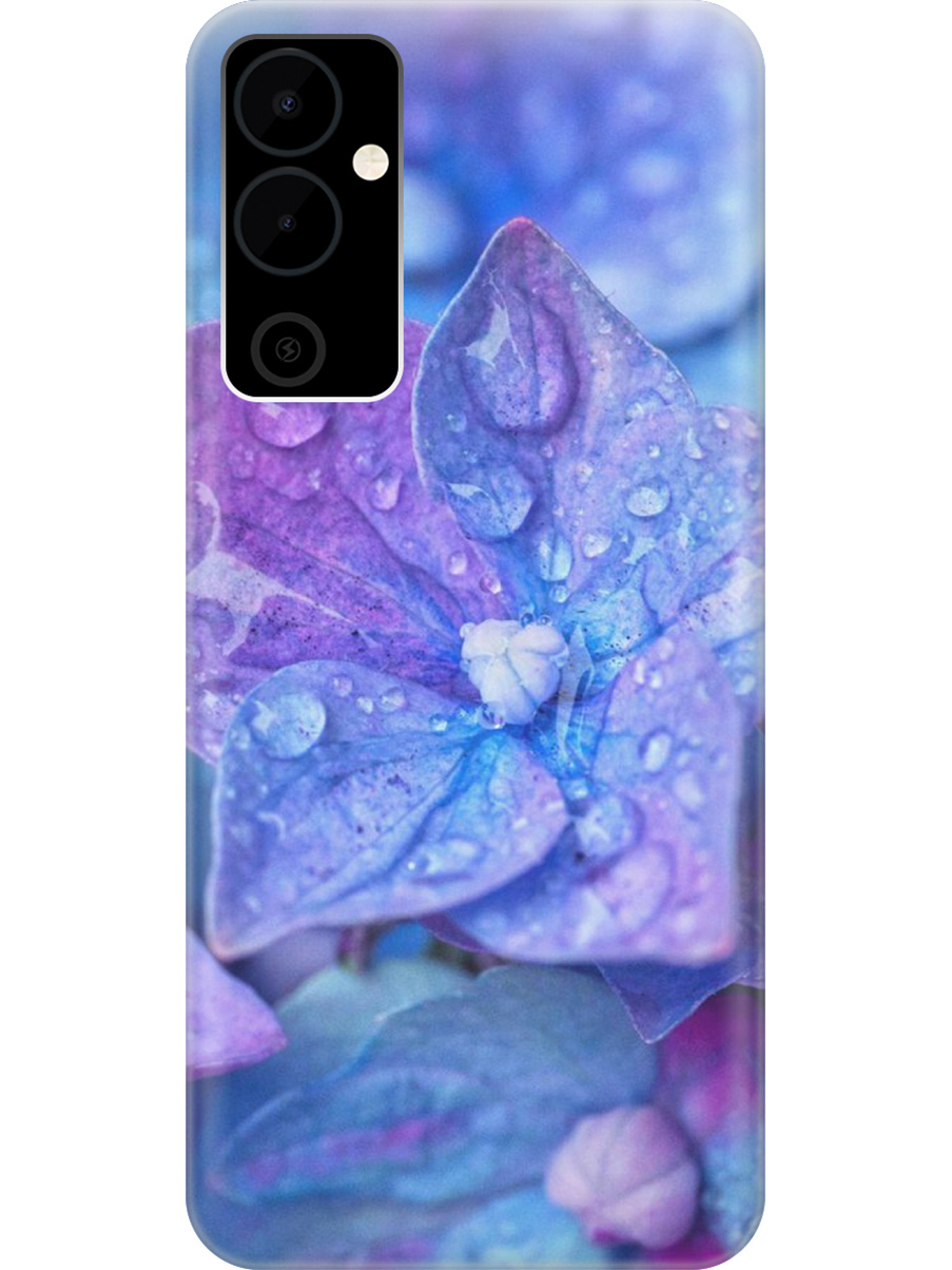 

Силиконовый чехол на Tecno Pova Neo 2 "Голубой цветочек", Голубой;фиолетовый, 20001476