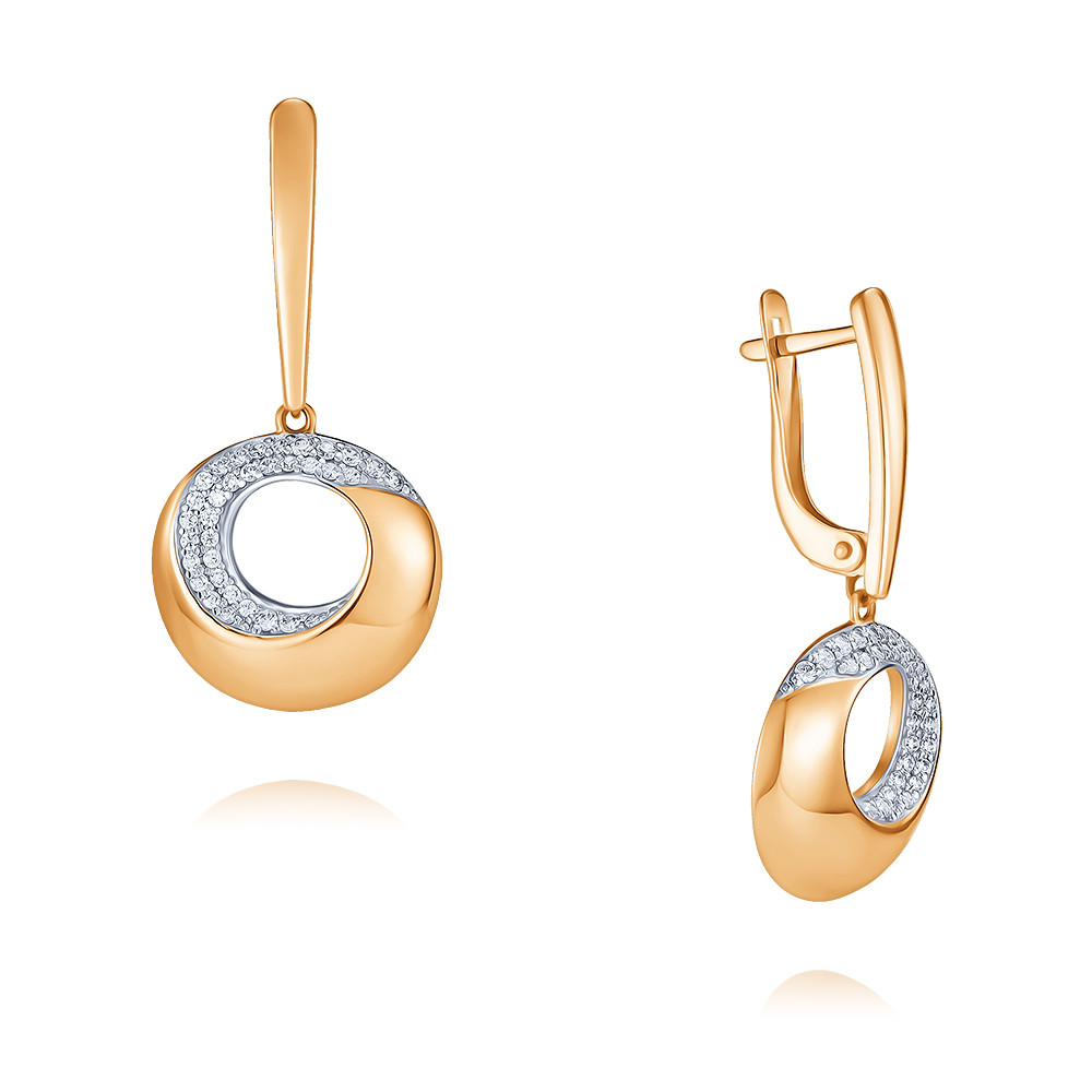 

Серьги из красного золота с фианитом ADAMAS 24038839/01-А50Д-72, 24038839/01-А50Д-72