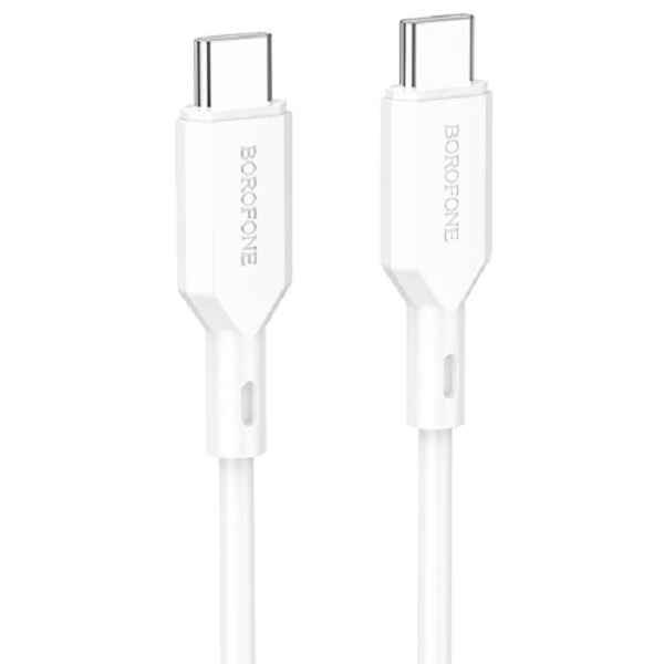 Кабель usb type-c - usb type-c BOROFONE  1 м белый