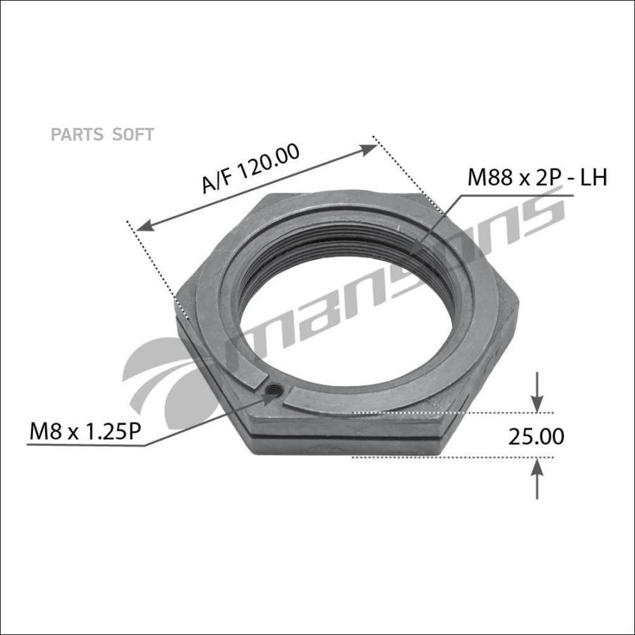 

Гайка Ступицы Smbfru Прав. M88X2P 1Шт Mansons CLN005