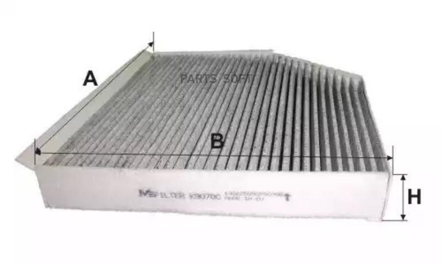 

Комплект фильтров салона Mfilter K9070C