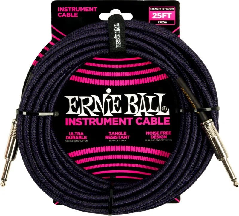 Ernie Ball 6397 Кабель инструментальный, прямой/угловой 7,62 м