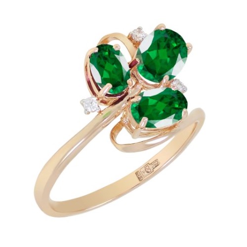 

Кольцо из золота р.  DIAMOND PRIME 99-1-BZ-R-045040, топаз\фианит, 99-1-BZ-R-045040