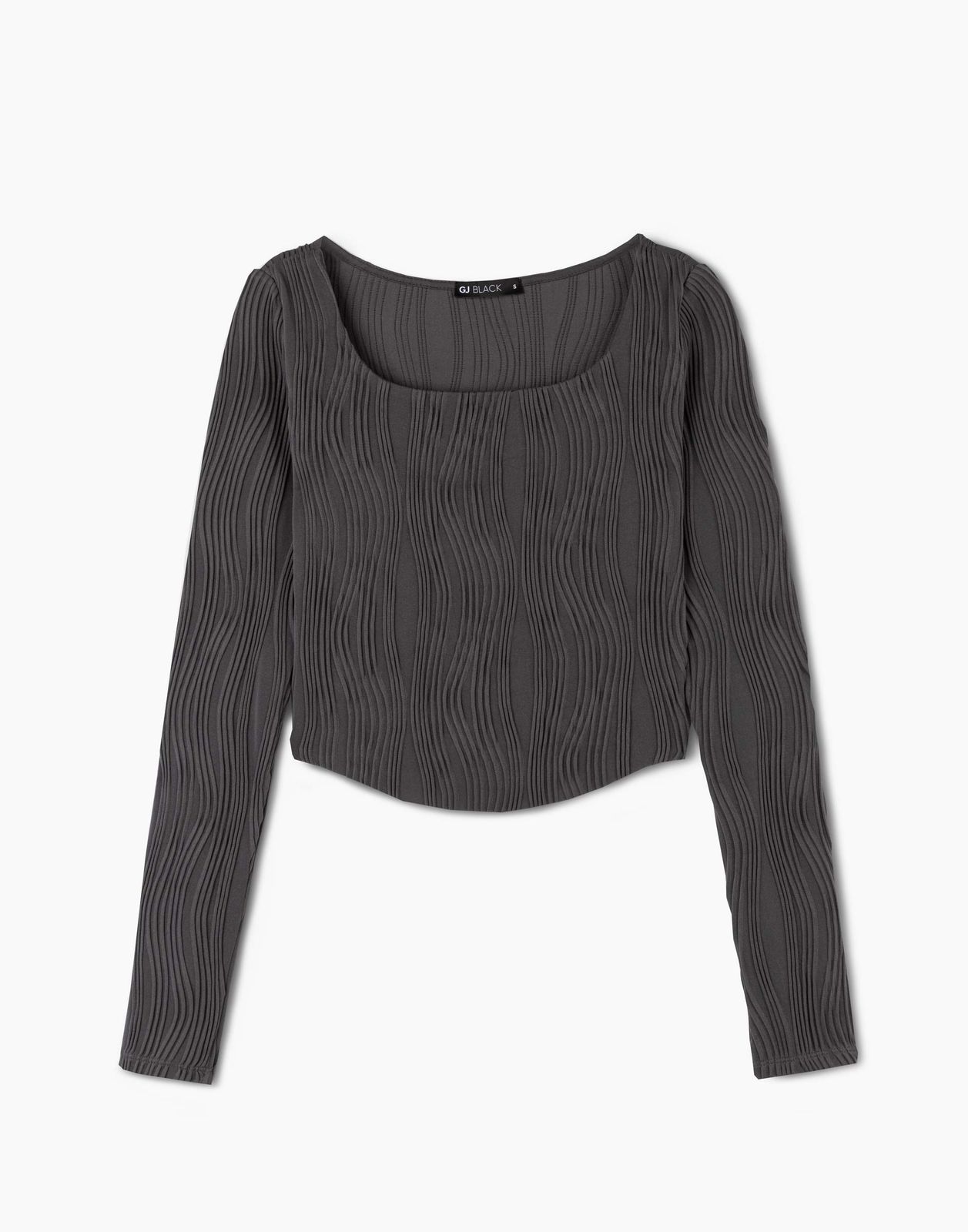 

Лонгслив женский Gloria Jeans GKT024001 темно-серый XS/164, GKT024001