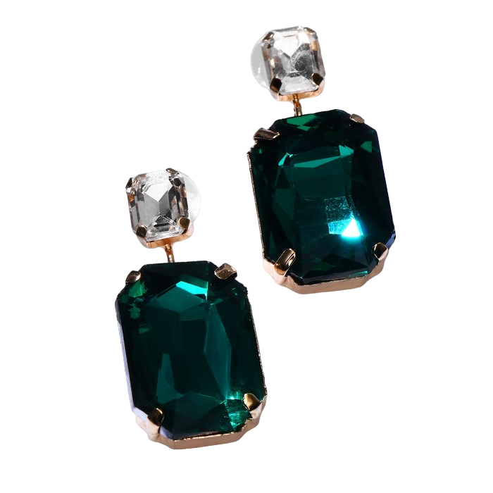 

Серьги подвески из металла Queen Fair, стекло