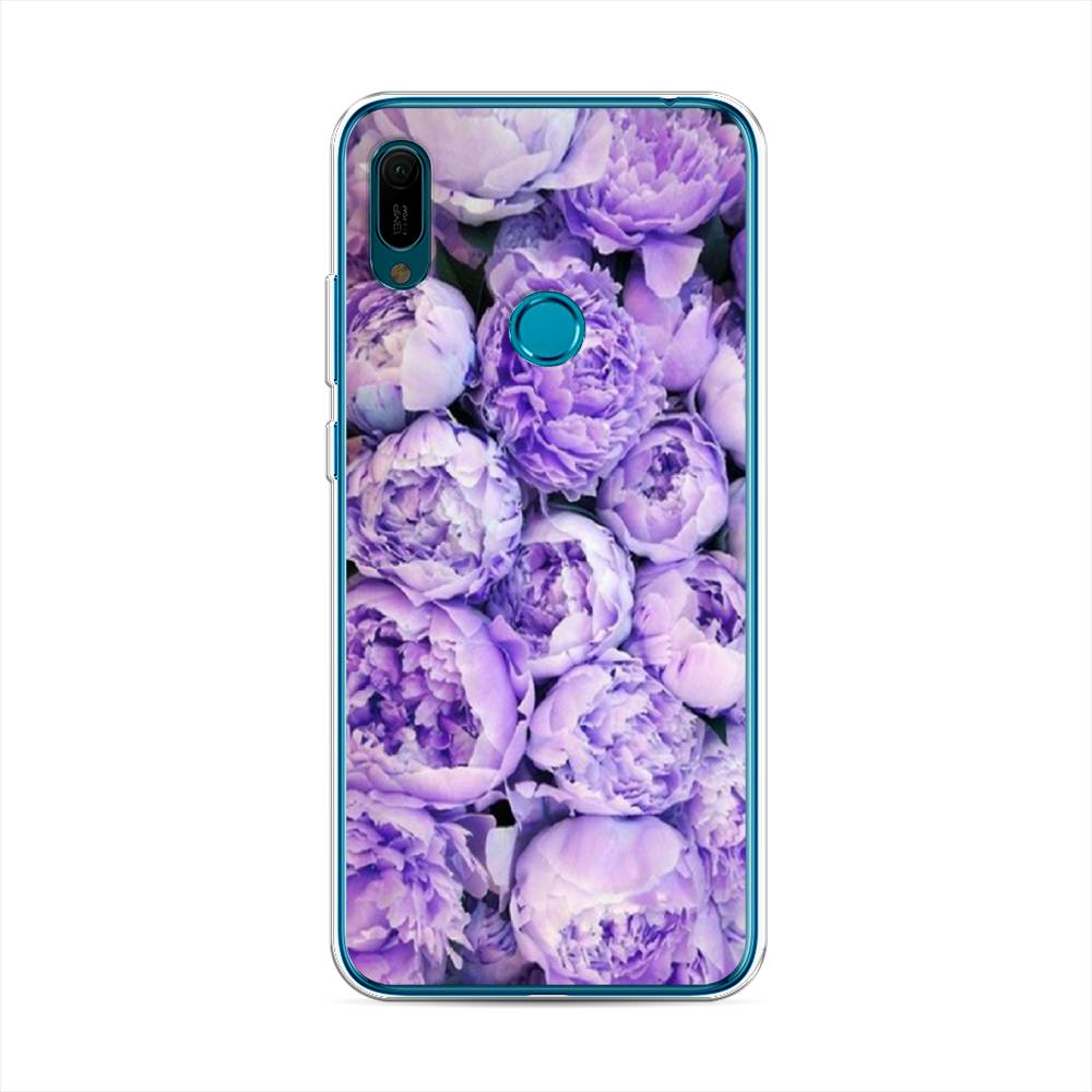 

Чехол Awog на Huawei Y6 2019 "Пионы сиреневые", Фиолетовый;голубой, 68650-8
