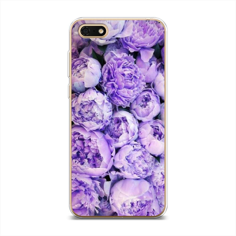 

Чехол Awog на Huawei Y5 2018 "Пионы сиреневые", Фиолетовый;голубой, 65950-8