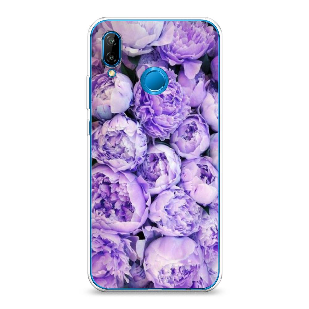 

Чехол Awog на Huawei P20 Lite "Пионы сиреневые", Фиолетовый;голубой, 64450-8
