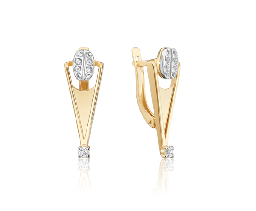 

Серьги из комбинированного золота с топазом PLATINA jewelry 02-4909-00-201-1121, 02-4909-00-201-1121