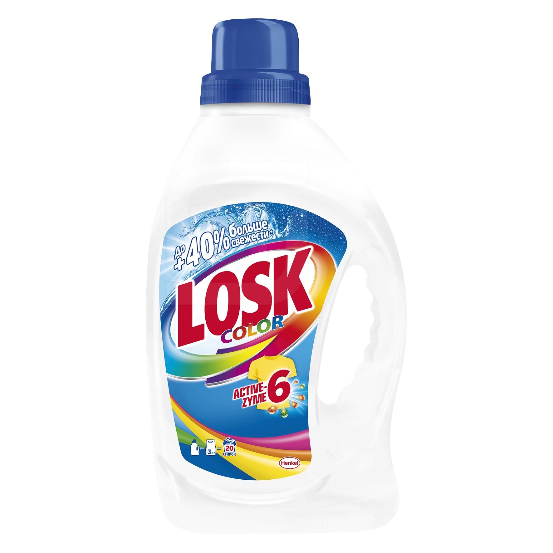 

Гель для стирки Losk Color Active-Zyme 6 для цветного белья 1,3 л