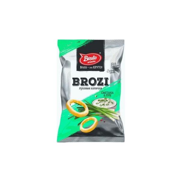 Луковые кольца Bruto snacks Brozi со вкусом сметаны и лука 40 г