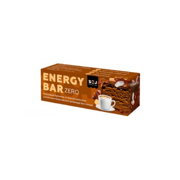 Батончик Soj Energy Bar Zero шоколадный с кокосом 45 г