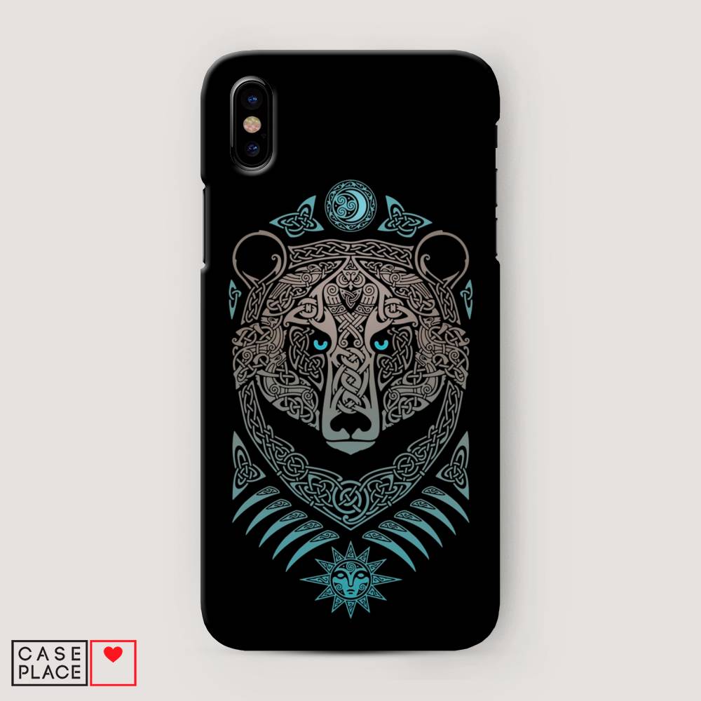 

Пластиковый чехол "Кельтский медведь" на Apple iPhone XS Max (10S Max), 11920-1