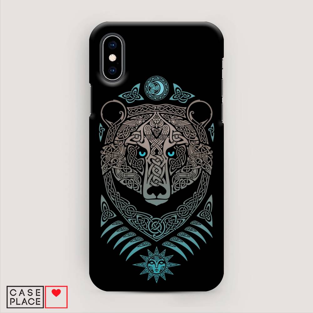 

Пластиковый чехол "Кельтский медведь" на Apple iPhone X (10), 11020-1