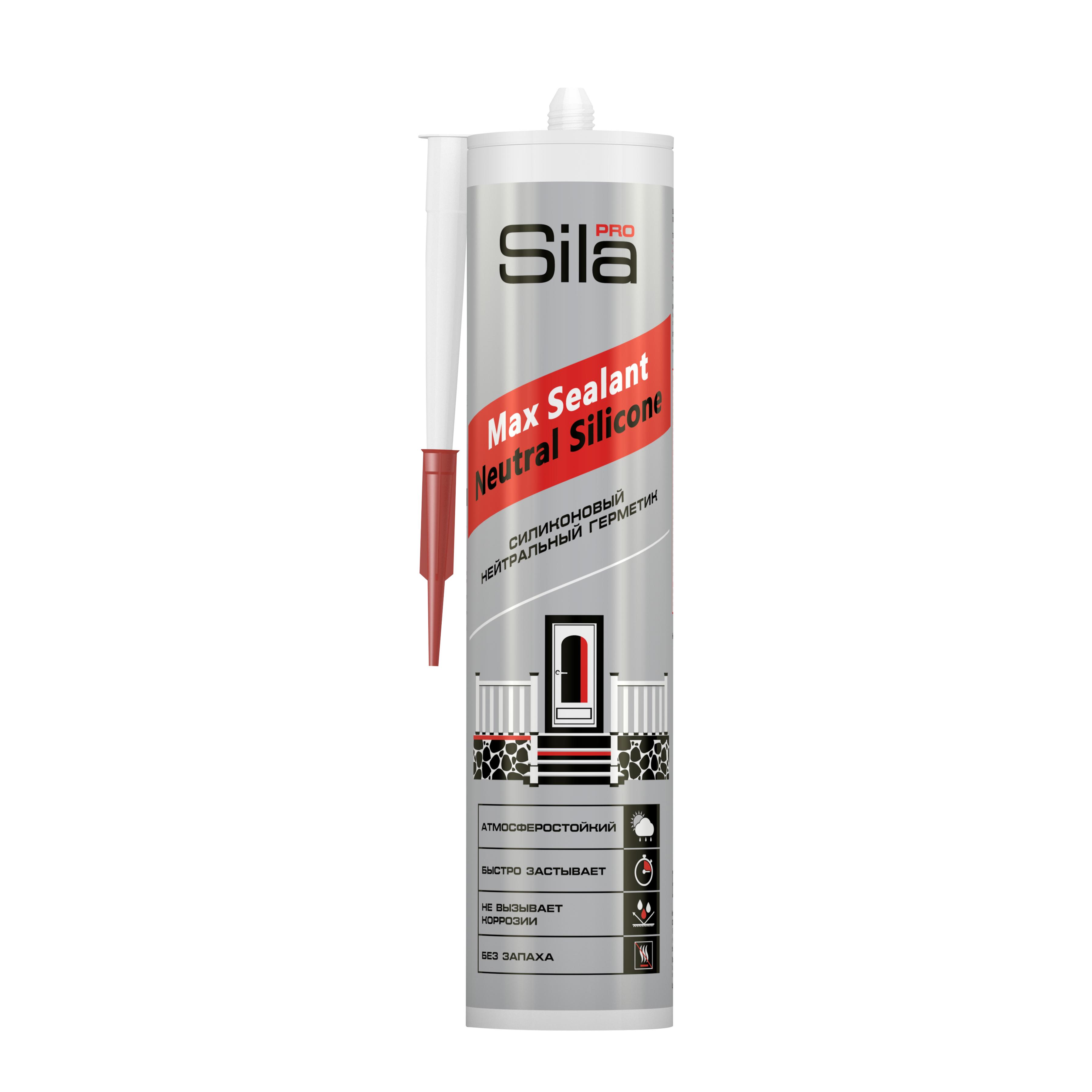 Герметик силиконовый Neutral Silicone нейтр, белый, 280мл, SILA, NE2801 силиконовый санитарный герметик для ванной и кухни момент