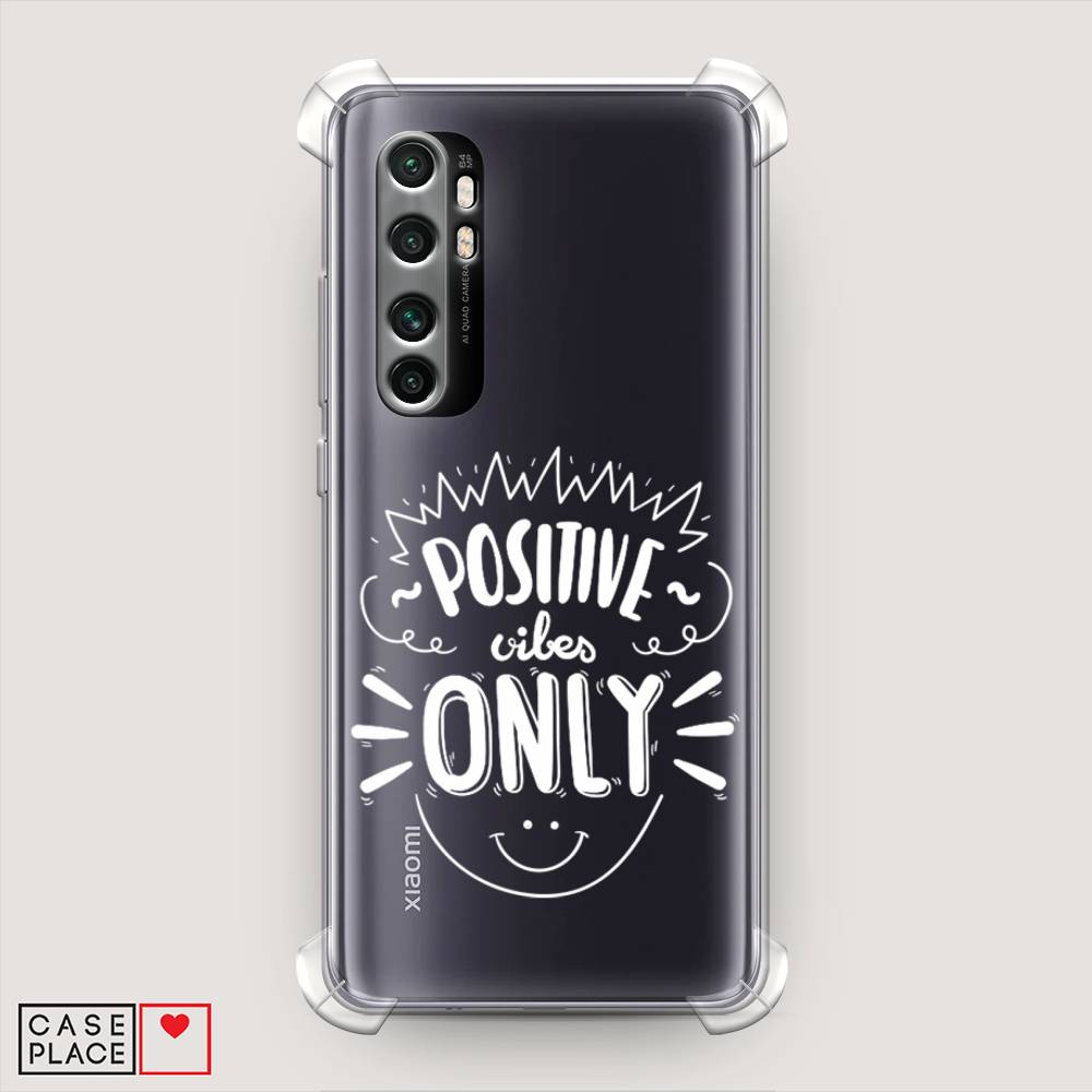 фото Противоударный силиконовый чехол "positive vibes only графика" на xiaomi mi note 10 lite awog