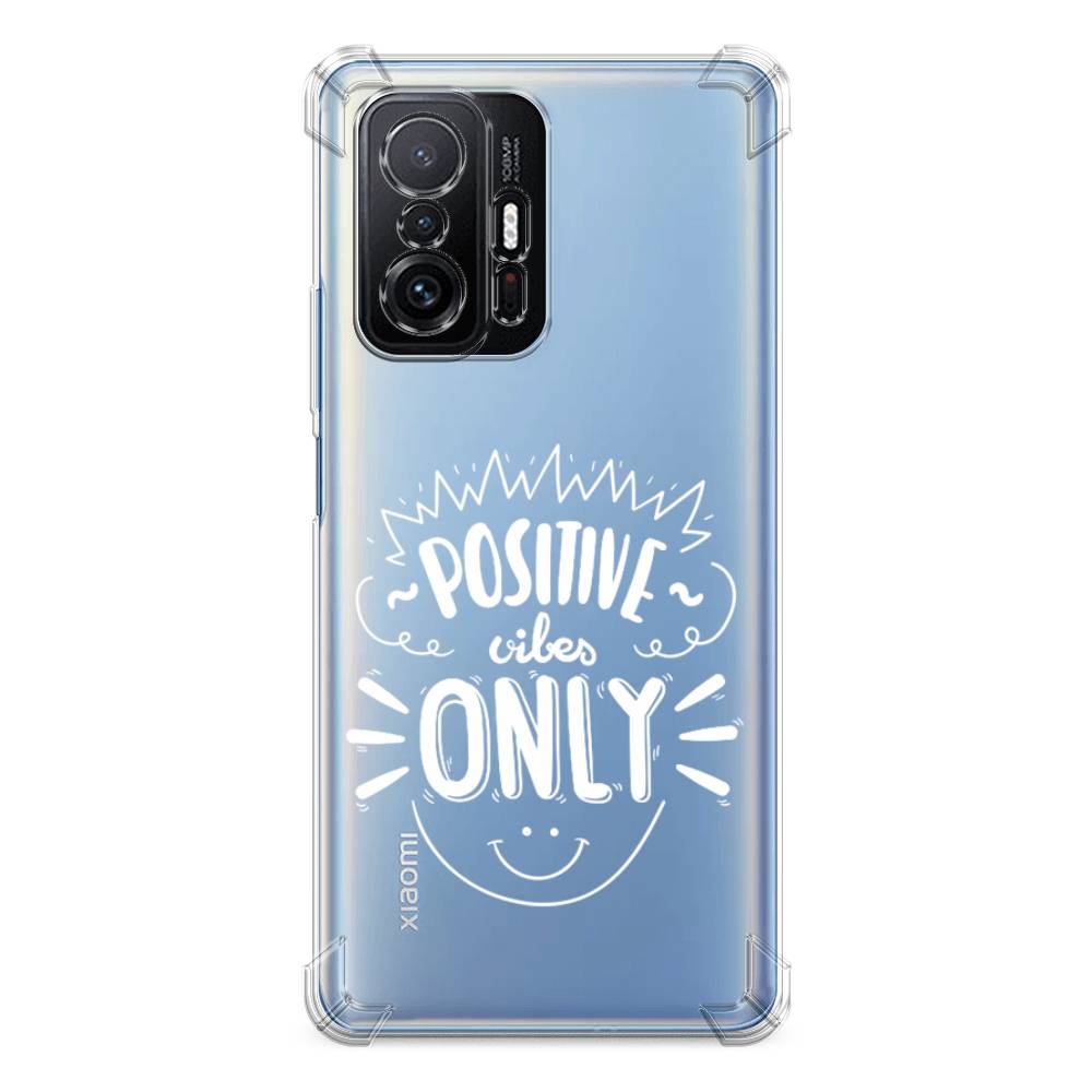 фото Противоударный силиконовый чехол "positive vibes only графика" на xiaomi mi 11t pro awog