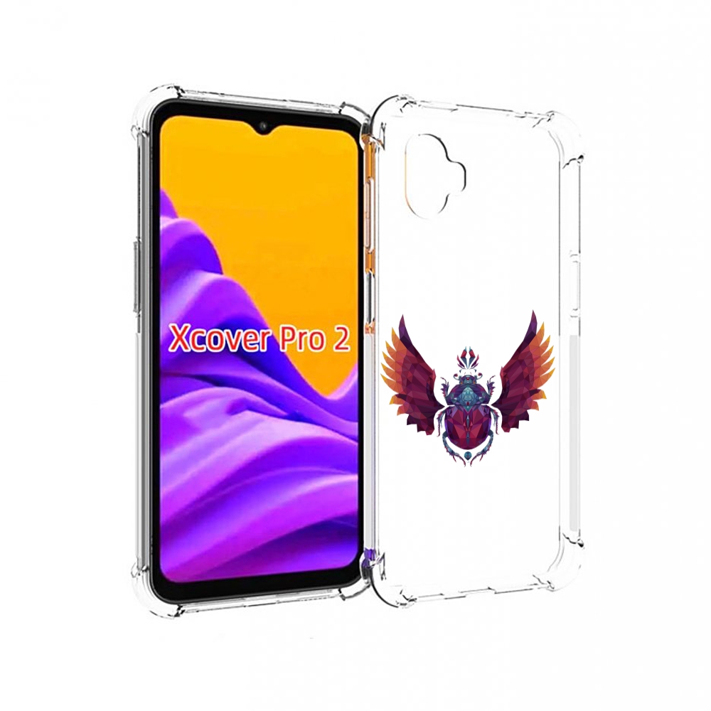 Чехол MyPads алмазный скоробей для Samsung Galaxy Xcover Pro 2