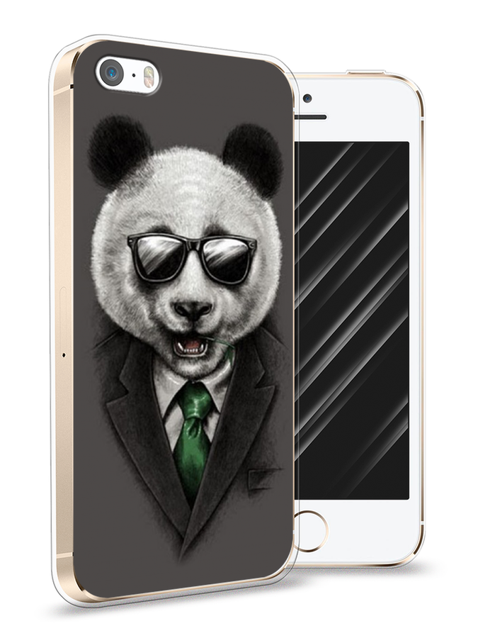 

Чехол Awog на Apple iPhone 5 / Айфон 5 "Деловая панда", Разноцветный, 10350-10