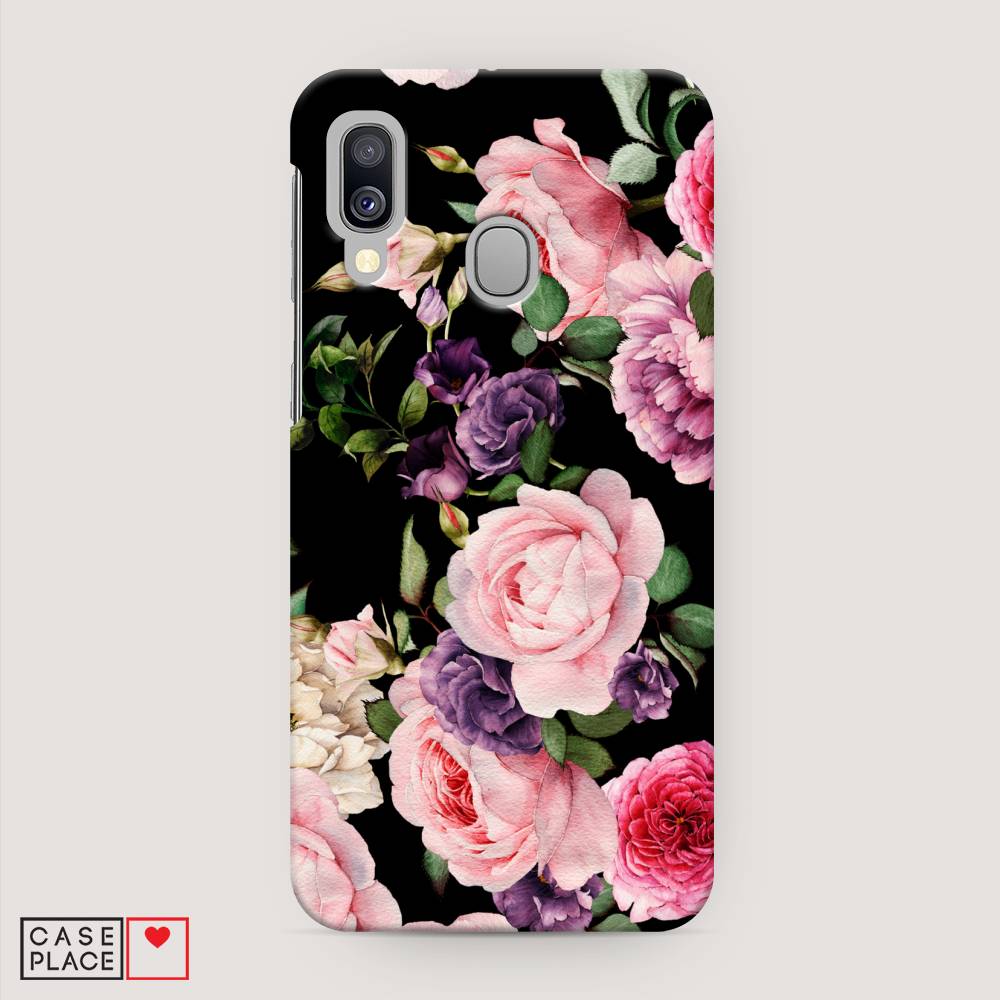 

Пластиковый чехол "Пионы на черном" на Samsung Galaxy A40