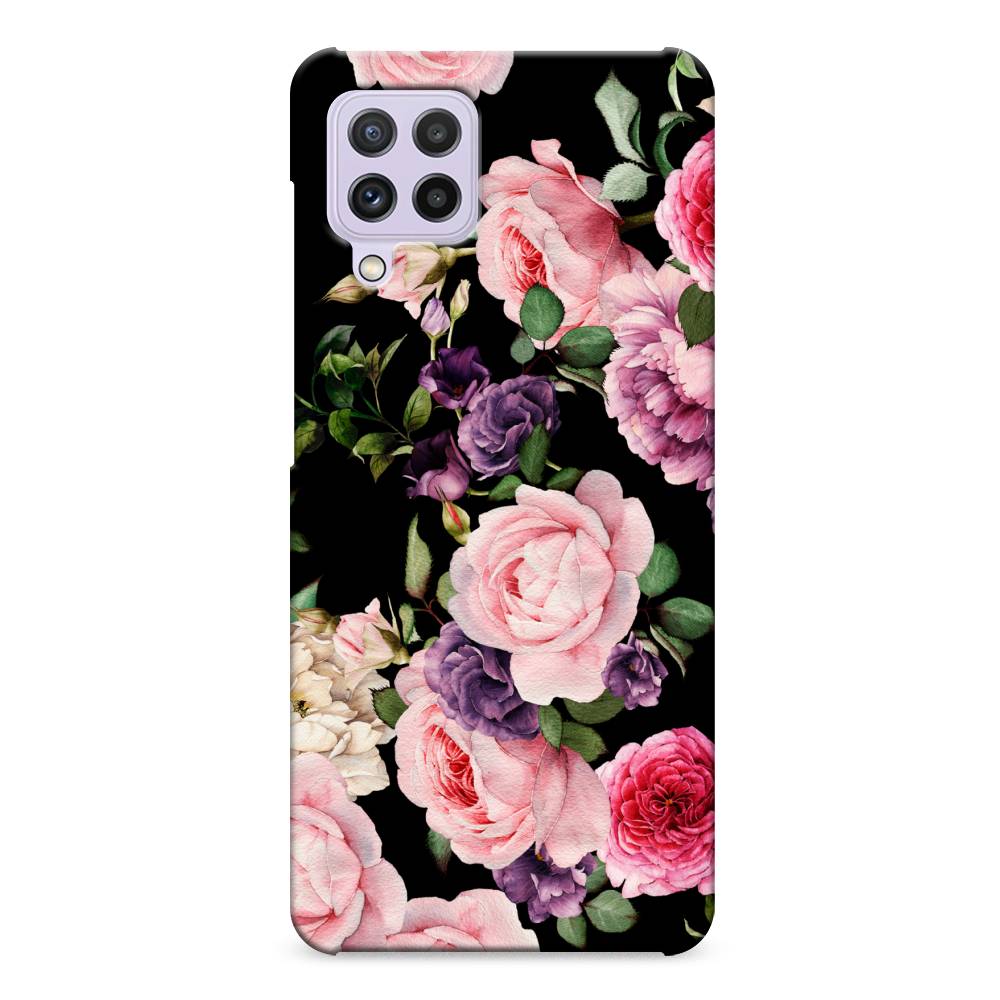 

Пластиковый чехол "Пионы на черном" на Samsung Galaxy A22