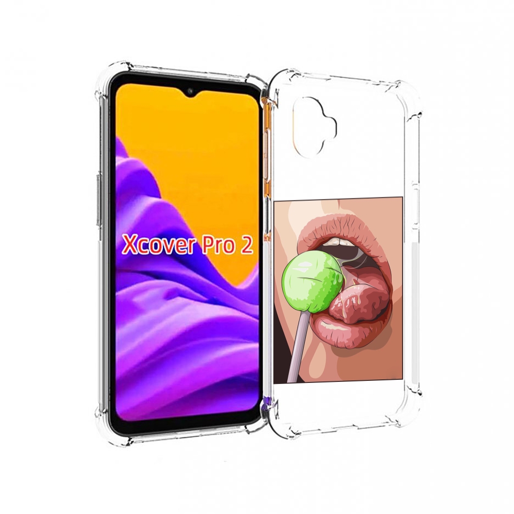

Чехол MyPads зеленый-чупа-чупс женский для Samsung Galaxy Xcover Pro 2, Прозрачный, Tocco