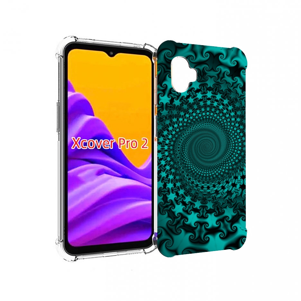 

Чехол MyPads зеленый-гипноз для Samsung Galaxy Xcover Pro 2, Прозрачный, Tocco