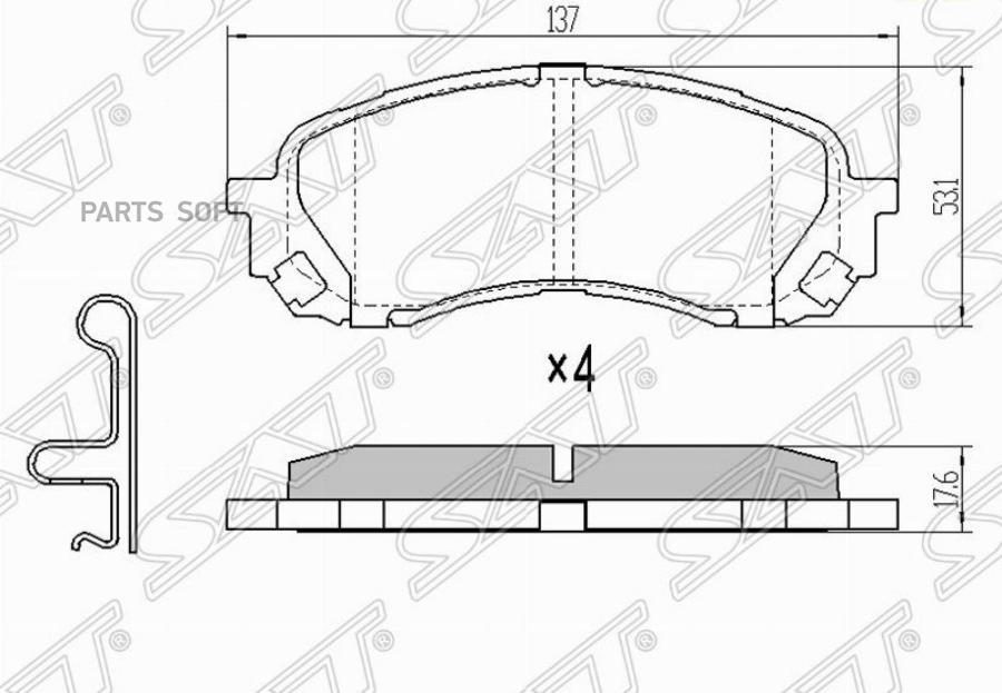 

Колодки Тормозные Перед Subaru Impreza Gr 07- Forester Sh 07- Sj 12- Sat арт. ST-26296-FJ0