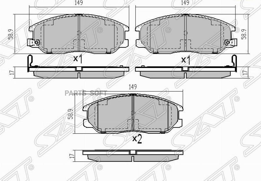 

Колодки Тормозные Перед Ssangyong Actyon 05-11/ Kyron 05-/ Rexton 01- Sat арт. ST-48130090