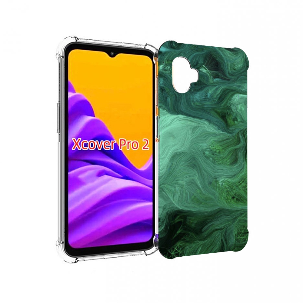 

Чехол MyPads зеленые нити для Samsung Galaxy Xcover Pro 2, Прозрачный, Tocco