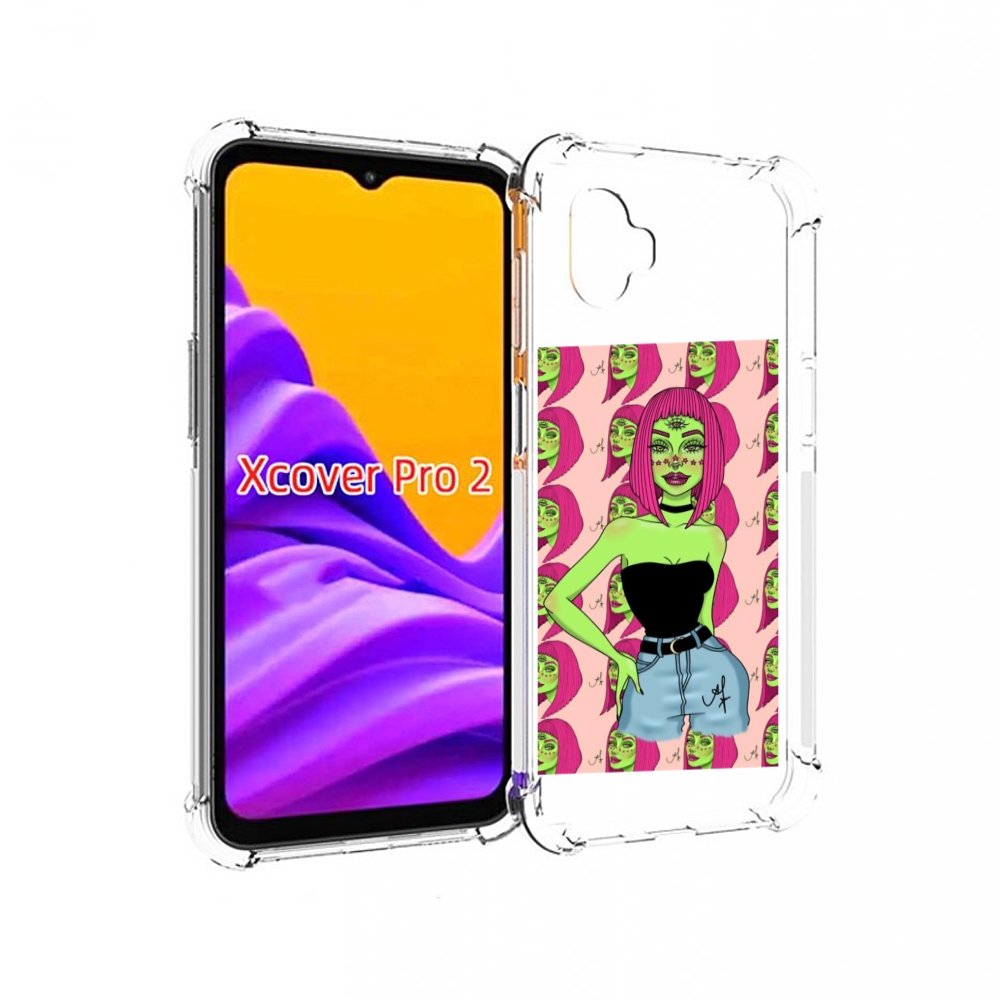 

Чехол MyPads зеленая-девушка-с-глазом женский для Samsung Galaxy Xcover Pro 2, Прозрачный, Tocco