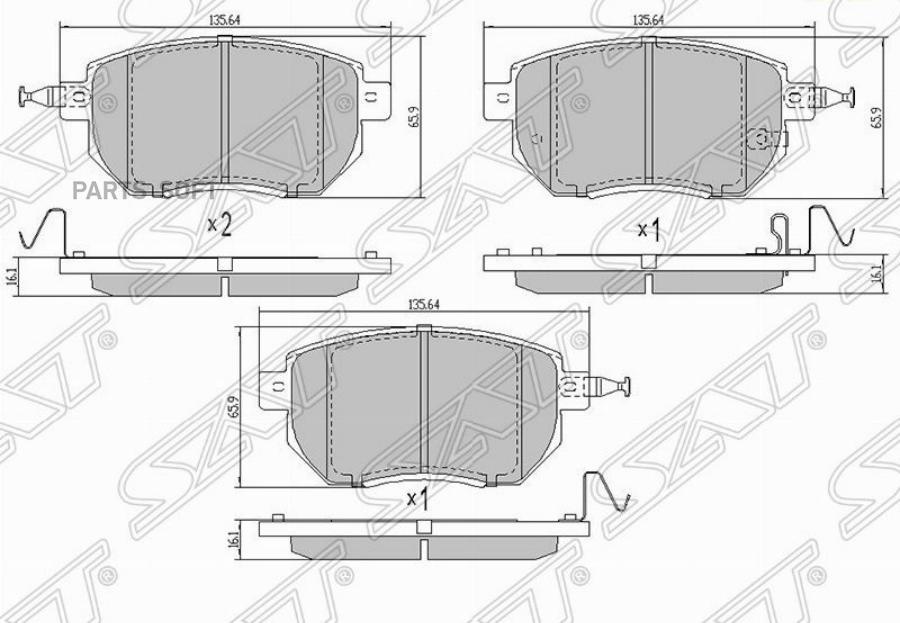 

Колодки Тормозные Перед Infiniti Fx45/35 S50 -2006/ Nissan Murano Z50 Sat арт. ST-D1M60-1A