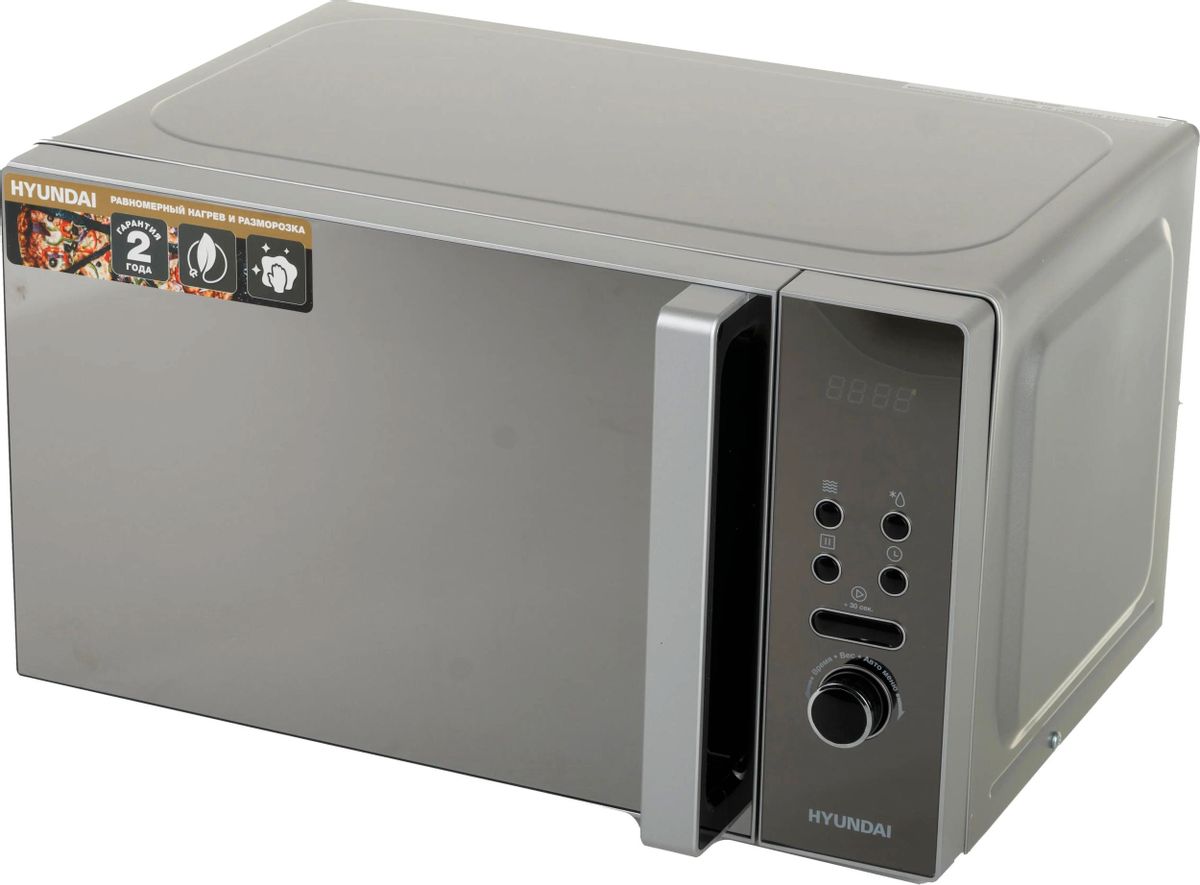 

Микроволновая печь HYUNDAI HYM-D3002, 700Вт, 20л, серебристый