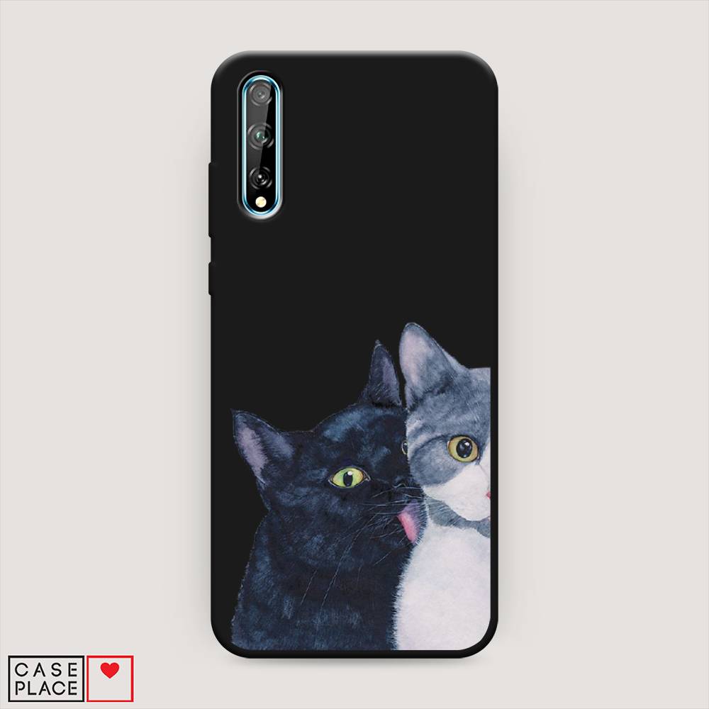 

Чехол Awog на Huawei P Smart S "Кошачья любовь", Синий, 6103552-1