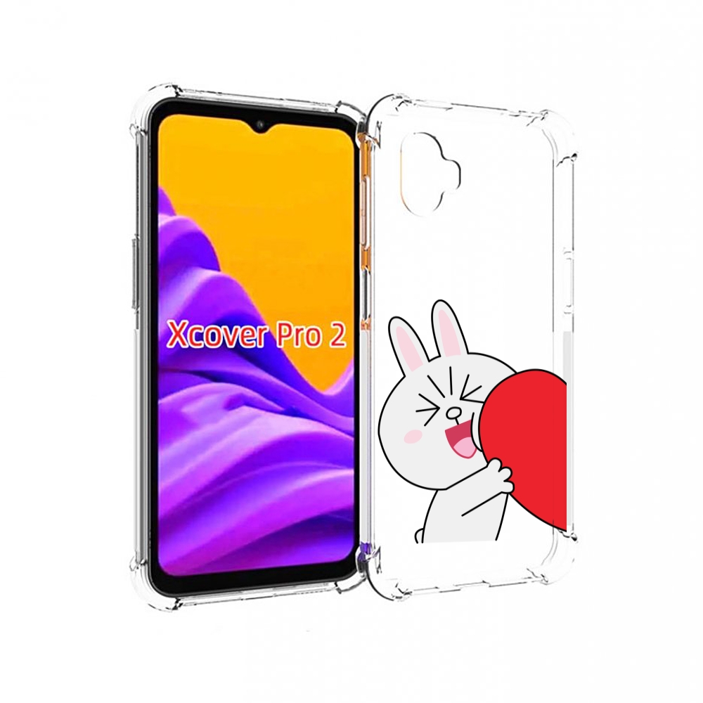 

Чехол MyPads зайчик-с-полуседрцем для Samsung Galaxy Xcover Pro 2, Прозрачный, Tocco