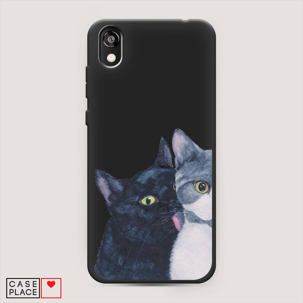 

Чехол Awog на Honor 8S "Кошачья любовь", Синий, 69152-1