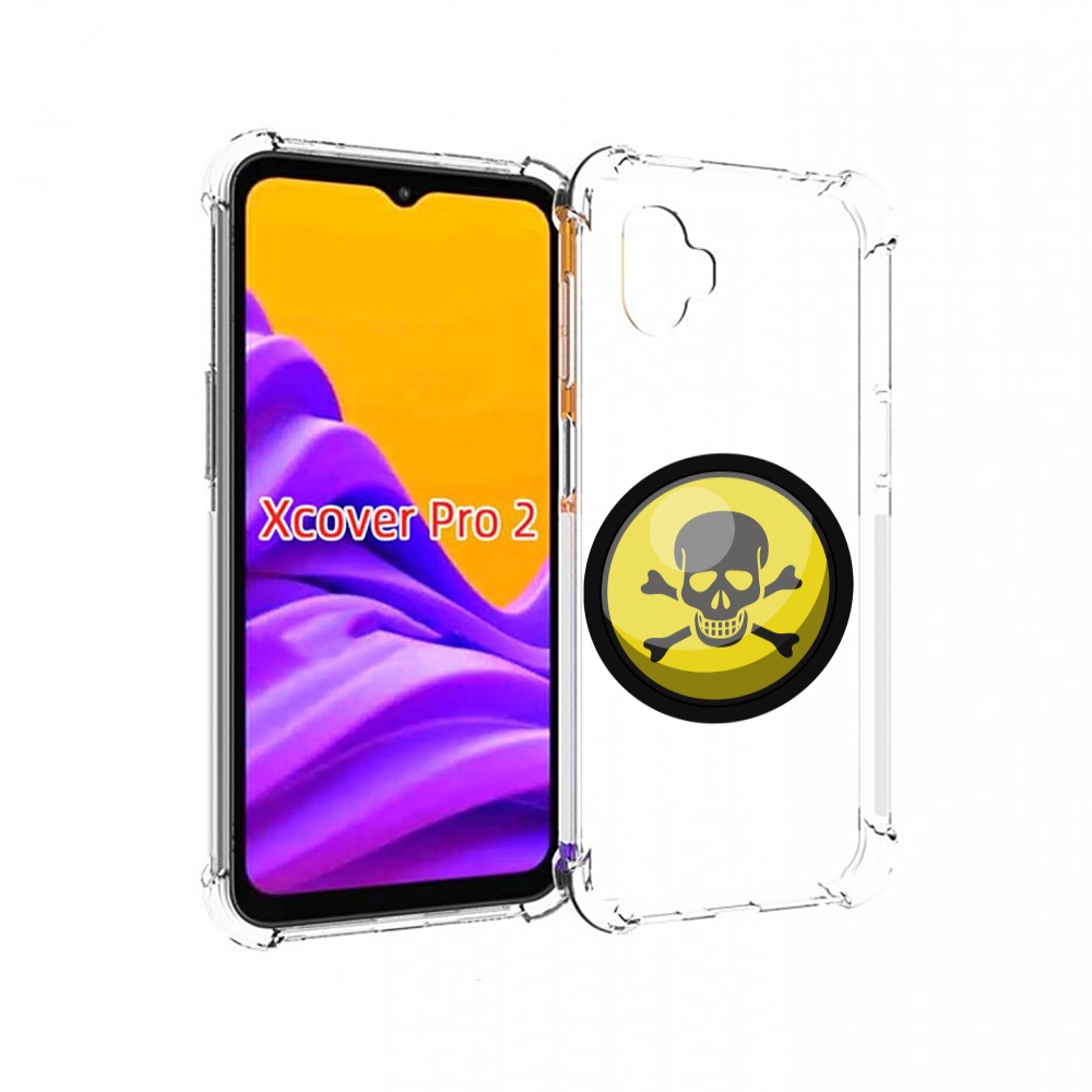 Чехол MyPads желтый-череп для Samsung Galaxy Xcover Pro 2