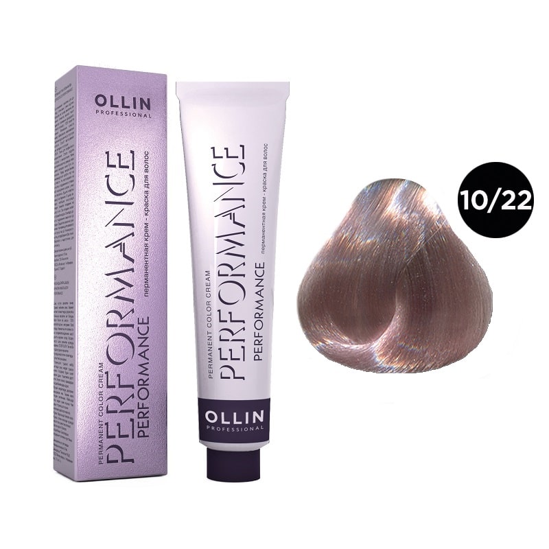 

Краска для волос Ollin Professional 10/22 светлый блондин фиолетовый, 60 мл, Блонд