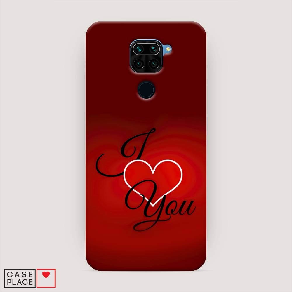 фото Пластиковый чехол "i love you 3" на xiaomi redmi note 9 awog