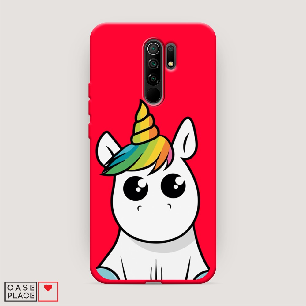 

Матовый силиконовый чехол "Глазастый единорог" на Xiaomi Redmi 9, Глазастый единорог