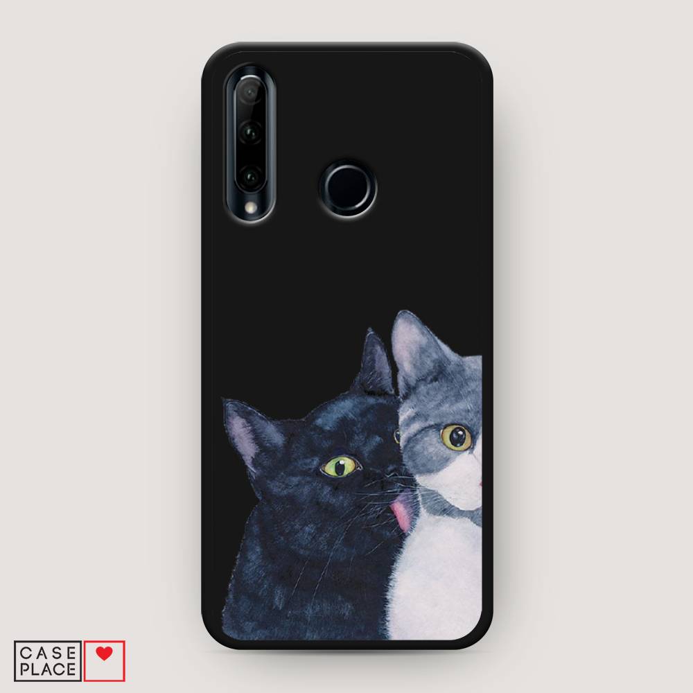 

Чехол Awog на Honor 10i "Кошачья любовь", Синий, 68852-1